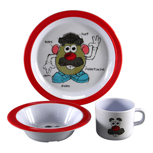 Assiette à dîner pour enfants assiette d'alimentation de sécurité pour bébé <span class=keywords><strong>vaisselle</strong></span> incassable en mélamine <span class=keywords><strong>vaisselle</strong></span> pour enfants - Product Image 5