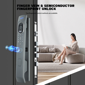 Cerradura de puerta inteligente Elock ES273, manija de puerta electrónica delgada, 6068 mortaja, cerdas 3D Face Tuya, aplicación WiFi, cerraduras inteligentes - Product Image 4