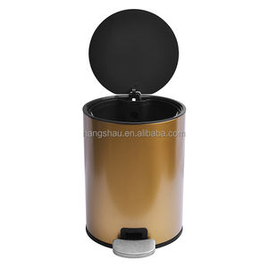 7L/9L/10L دواسة المطبخ الفولاذ المقاوم للصدأ القمامة الصحية حاوية القمامة المنزلية سلة مهملات مزبلة مع فندق الغبار بن المرحاض بن - Product Image 2