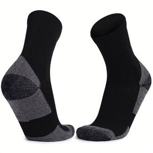 Calcetines de Lana <span class=keywords><strong>Merino</strong></span> con Logotipo Personalizado, de Tubo Medio, Color Sólido Básico, Térmicos y Cálidos para Invierno, para Hombre - Product Image 2