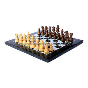 Jeu d'échecs en marbre Pièces d'échecs en marbre noir et blanc Affichage d'échecs avec Offre Spéciale en marbre 2021 - Product Image 6