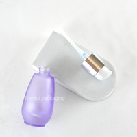 Luxe 30ml 45ml verre visage huile essentielle bouteille emballage dégradé noir cosmétique cheveux sérum bouteille avec pompe