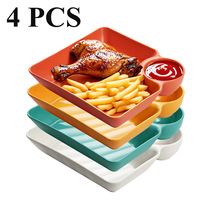 Assiette Créative en Polypropylène Forme Irrégulière Motif Uni Style Naturel Frais pour Sauce et Vinaigre – Nouveauté Maison