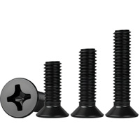 M8 Countersunk Screw Black Fine Thread Flat Point Grub Timber Countersunk Screw 75mm