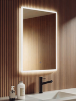 Miroir de salle de bain LED sur mesure avec éclairage intégral, anti-buée, miroir de vanité lumineux pour projets hôteliers, vente en gros OEM ODM