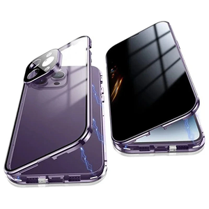 Étui magnétique de confidentialité en verre double face durable pour <span class=keywords><strong>iPhone</strong></span> 17 Air 16 15 14 13 12 <span class=keywords><strong>11</strong></span> Pro Max Plus 16E Protection d'objectif - Product Image 1