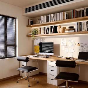 Librería Colgante Minimalista, Librería Multifuncional Combinada, Escritorio de Estudio para Dormitorio, Muebles para el Hogar Personalizados - Product Image 1