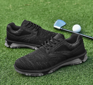 Lightweight <b>Waterproof</b> Golf <b>Shoes</b> Breathable Microfiber Lace Up Golf Cleats for Men All Season Course Footwear - Product Image 5
