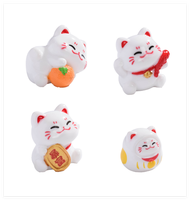Harz Miniatur glückliche Katze chinesische Tierkreis Ornamente Figur Miniatur Handwerk Geschenke Tiers kulpturen für Kuchen Topper Dekoration