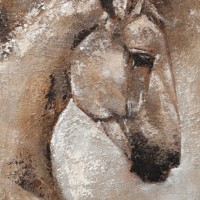 Nouvelle conception de décoration intérieure, peinture de tête de cheval, peinture animale de cheval peinte à la main sur toile et arts muraux