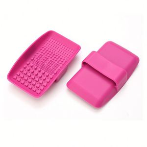 Tapis de lavage en silicone carré pour pinceaux de maquillage, support de nettoyage pour pinceaux de beauté, personnalisable en gros - Product Image 3