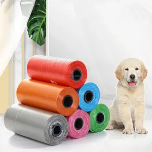 Factory price pet garbage bag dog picking bags and rolled multi-color design cat shovel feces bag for sale