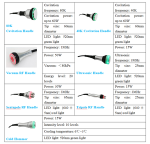 Máquina de Adelgazamiento Ultrasónica 7 en 1 con Vacío y Radiofrecuencia, Sistema de Cavitación 40K 80K para Reducir Grasa - Product Image 5