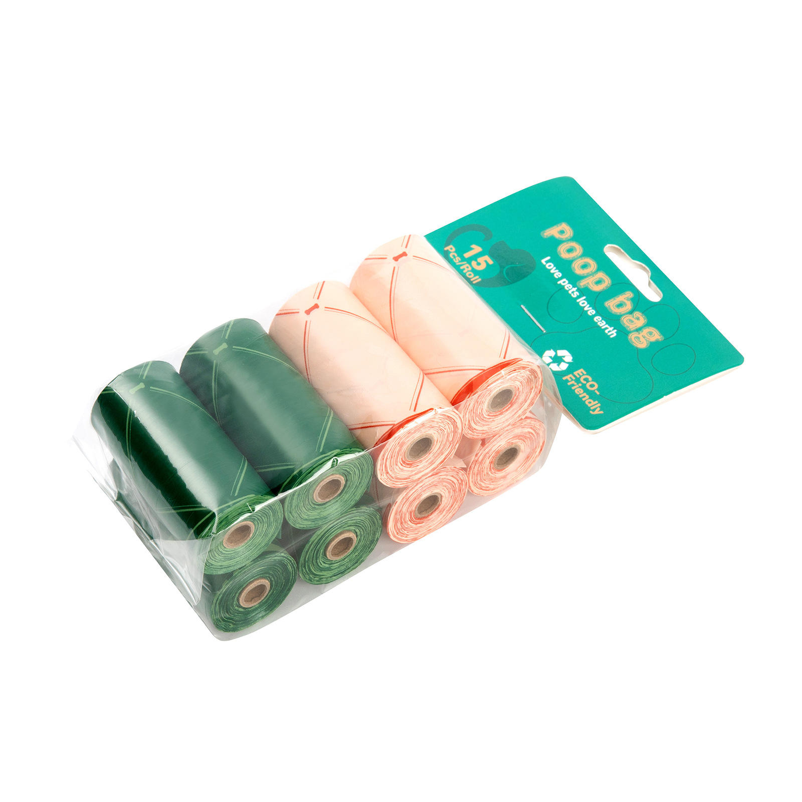 Pink and green mixed color  8 rolls card head pack