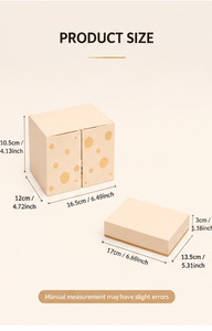 Foldable Champagne Gold Drawer Box Rigid Cardboard Empty Mystery Blind Box with Ribbon Pull for Corporate Gift and Surprise - Product Image 6