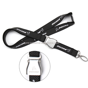 Hochwertiger Silikon druck <span class=keywords><strong>Boeing</strong></span>-Lan yards aus gewebtem Polyester mit individuellem Logo