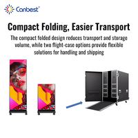 Écran d'affichage LED COB intérieur CANBEST CJ PRO C2 P1.2 P1.5 P1.8, écran numérique pliable sans soudure pour campagne publicitaire