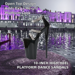 Chaussures à talons hauts classiques de haute qualité de 10 pouces, nouveau style rétro, bottes à talons hauts noires tendance, talons fins pour femmes - Product Image 2