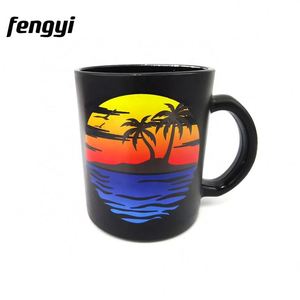 Taza de Café con Diseño de Palmeras y Atardecer Tropical en la Isla de Hawái, Taza de Café de Verano con Diseño de Club de Surf - Product Image 6