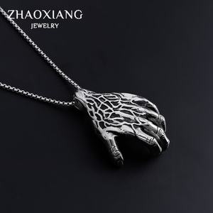 Collares con Colgante de Diseño Punk Retro Personalizado con Garra de Fantasma para Hombre, Acero Inoxidable 2021 - Product Image 5