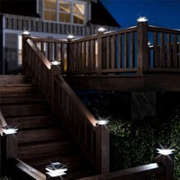 Lampadaire de clôture solaire en vinyle imperméable pour le jardin, le patio, le chemin et le pont 4X4 5X5 6X6