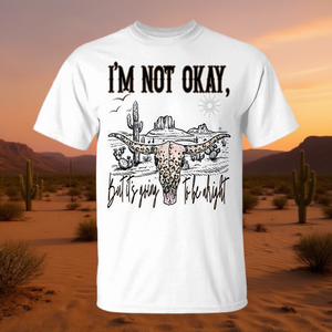 Camiseta de Música Country Promocional con Gráfico 'No estoy bien, pero todo va a estar bien' - Product Image 3