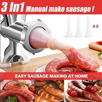 Hachoir à viande manuel en métal, machine à saucisses domestique pour saucisses maison, chili et légumes