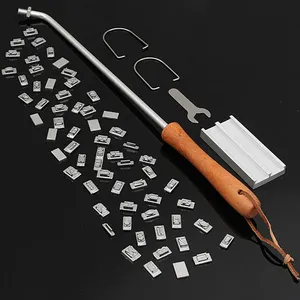 Juego <span class=keywords><strong>de</strong></span> herramientas <span class=keywords><strong>de</strong></span> estampado en caliente <span class=keywords><strong>de</strong></span> metal DIY con 55 letras <span class=keywords><strong>para</strong></span> marcar carne <span class=keywords><strong>de</strong></span> asar, bistecs y nombres, con mango <span class=keywords><strong>de</strong></span> madera, utensilios <span class=keywords><strong>de</strong></span> cocina - Product Image 5