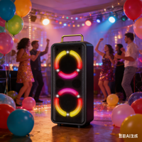 Altavoz Portátil Karaoke con Subwoofer de 6.5 Pulgadas, Bluetooth, para Exteriores, con Micrófono, 1000W, de Alta Calidad y Altamente Recomendado