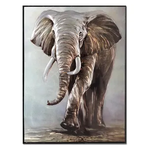 걷는 코끼리 큰 크기 벽화 동물성 금속 예술 벽면 훈장