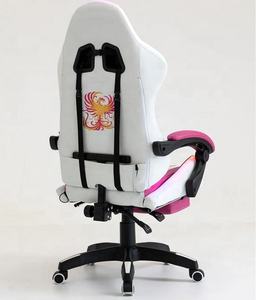 LED caldo Rgb sedie per Computer Pc sedia da gioco Gamer massaggio rosa rosa gatto Hello Cat sedia da gioco con luci e altoparlanti - Product Image 3