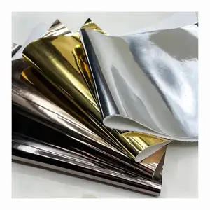 Wholesale Price Popular Decorative TPU Artificial Leather, Mirror Design Leatherette With Special Backing For Upholstery