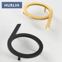 Nurlin laiton massif 4-12 pouces 10-30cm grand numéro lettre porte maison Public noir flottant Signature extérieur chiffres plusieurs tailles