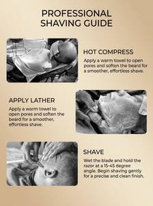 Professional <strong>Men</strong> Shaving Set Lotus Wood Nylon Brush Stainless Steel Bowl <strong>Shave</strong> Stand Grooming <strong>Kit</strong> for Barber Salon - Product Image 5