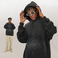 ARTIE Unisexe |   Nouvelle Collection Automne/Hiver 2026 – Sweat-shirt Streetwear 360g Brodé Effet Singe, Déchiré et Salissures d'Encre, Style Vieilli