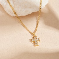 Collier pour femme avec pendentif croix carré brillant et chaîne NK, en zircon, accessoires tendance et avant-gardistes, vente en gros TGXL14797