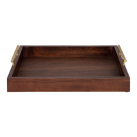 Plateau de service moderne en bambou, durable et unique, plat à collation oriental pour la présentation de bistrots, de thés et de repas, avec finition naturelle