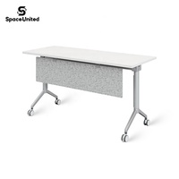 Table de réunion de bureau moderne SpaceUnited, roulettes silencieuses, table de formation durable, table de discussion pliable, table de formation