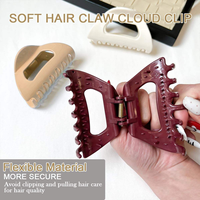Barrettes flexibles en forme de nuage, en silicone souple, avec une adhérence antidérapante forte