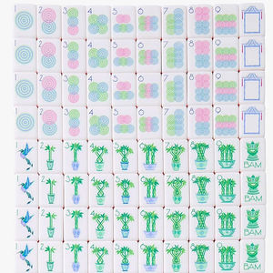 Ensemble de Mahjong américain acrylique coloré voyage Mahjong personnalisé tuiles de Mahjong de Singapour pour le jeu de divertissement - Product Image 1