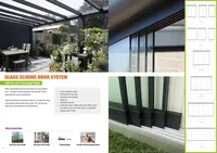 Rumah Musim Panas Modern Prefabrikasi Rumah Kaca Veranda Aluminium Pintu Geser Polikarbonat Garansi 5 Tahun Atap Lengkung
