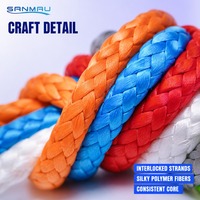 Cordage d'amarrage HMPE 12 brins (UHMWPE), résistant aux UV et à l'abrasion, corde de quai robuste, corde marine pour bateau, longueur personnalisée