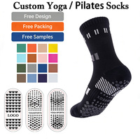 Chaussettes de yoga personnalisées pour femmes, antidérapantes, sans couture, douces et respirantes, pour la pratique du Pilates