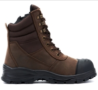 ZG L605 Bottes de Sécurité Direct Usine en Cuir Véritable Haute Qualité Crazy Horse à Embout d'Acier Unisexe pour Hommes, Idéales pour la Vente