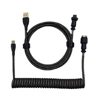 Connecteur aviateur USB Type C personnalisé en alliage de zinc tressé à cordon enroulé pour clavier mécanique Câble USB C