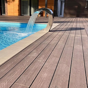 3D Emboss ngoài trời WPC <span class=keywords><strong>Composite</strong></span> <span class=keywords><strong>decking</strong></span> cho hồ bơi tùy chỉnh bên ngoài không thấm nước chống cháy bằng gỗ WPC <span class=keywords><strong>decking</strong></span> cho nhà - Product Image 5