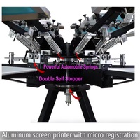 Machine d'impression manuelle pour t-shirt, 6 couleurs, 6 emplacements, vente en gros, usine