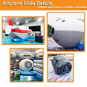 Bán Hot unisex PVC <span class=keywords><strong>Inflatable</strong></span> máy bay và đường hầm trò chơi cho công viên giải trí tương tác mô hình lâu đài và mê cung - Product Image 2