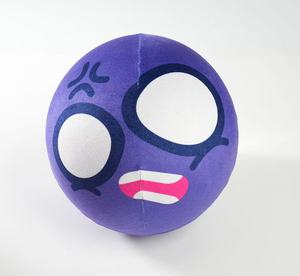 9 pollici gonfiabile Fuzzy Ball giocattolo | Tessuto rivestito che rimbalza palla con la faccia di sorriso per i bambini interni ed esterni giocare - Product Image 3