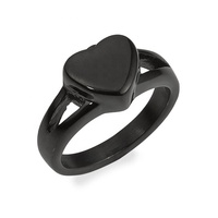 Großhandel Edelstahl Blank Custom Gravierte Herzform Stammbaum Urne Feuer bestattung Schmuck Ring